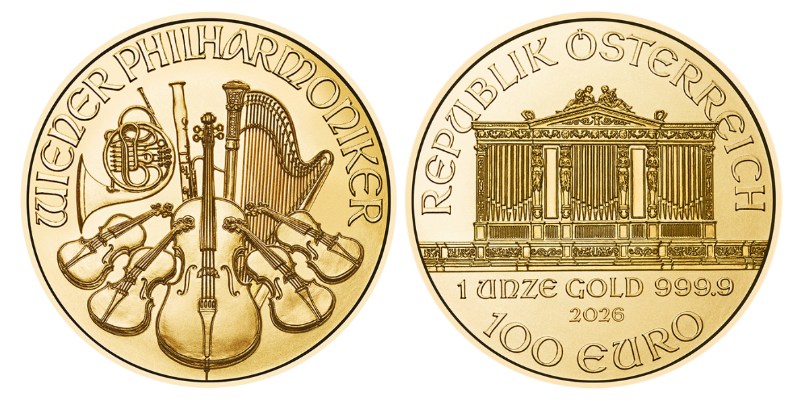 Zlatá investiční mince Wiener Philharmoniker 1 Oz