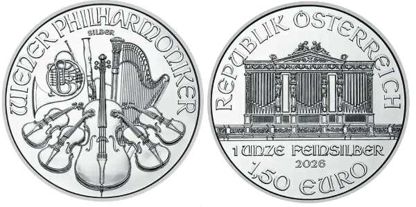 Stříbrná investiční mince Wiener Philharmoniker 1 Oz