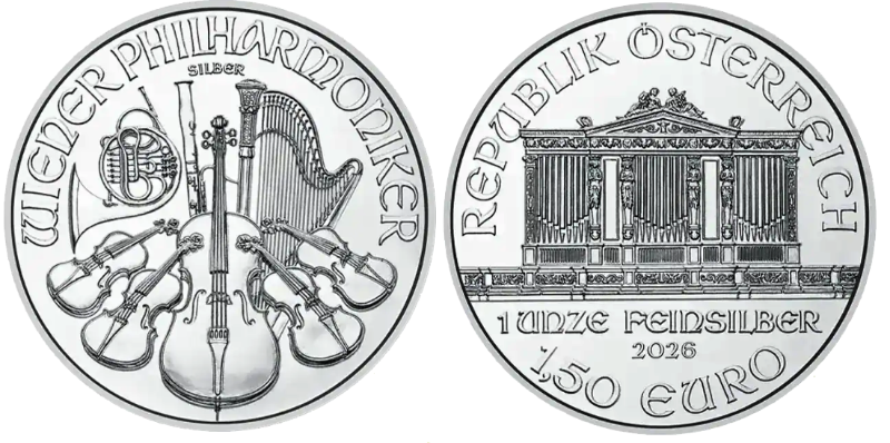 Stříbrná investiční mince Wiener Philharmoniker 1 Oz